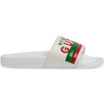 Sandalias blancas de goma de cuero con logo Gucci talla 33 para mujer 