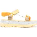 Sandalias amarillas de goma de tiras Camper talla 39 de materiales sostenibles para mujer 