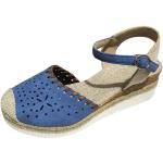 Sandalias azules de caucho tipo botín resistentes al agua con tacón hasta 3cm formales talla 40,5 para mujer 