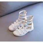 Sandalias planas blancas de caucho de verano para niña 
