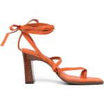 Sandalias naranja de piel de tiras rebajadas con tacón cuadrado con logo Senso talla 37 para mujer 