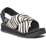 Sandalias blancas de piel de cuero rebajadas informales zebra talla 41 para mujer 