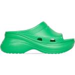 Sandalias verdes de sintético de cuña con tacón de cuña con logo Balenciaga talla 39 para mujer 