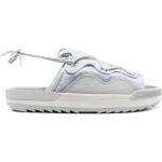 Sandalias planas grises de goma con cordones con logo Nike para mujer 