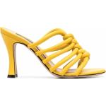 Sandalias amarillas de cuero de tiras rebajadas SERGIO ROSSI talla 38 para mujer 