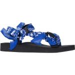 Sandalias azules al tobillo rebajadas con logo talla 36 para mujer 
