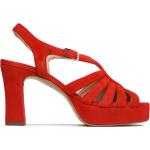 Sandalias rojas de piel de cuero rebajadas informales Unisa talla 38 para mujer 