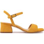 Sandalias amarillas de piel de cuero rebajadas informales Unisa talla 37 para mujer 