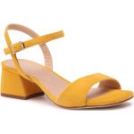 Sandalias amarillas de piel de cuero rebajadas informales Unisa talla 38 para mujer 