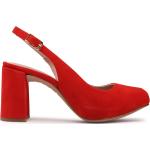 Sandalias rojas de piel de cuero rebajadas informales Unisa talla 37 para mujer 