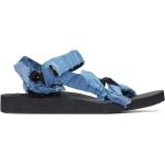 Sandalias azules de goma al tobillo con logo talla 38 para mujer 