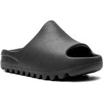 Sandalias negras de goma de tiras con logo adidas Yeezy para mujer 