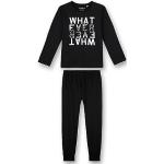 Sanetta Schlafanzug Lang Schwarz Juego de Pijama, Super Black, 152 para Niños