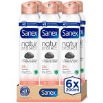 Sanex Natur Protect Desodorante Spray, Pack 6 Uds x 200ml, Protección 24H contra el Mal Olor, con Piedra de Alumbre, 0% Alcohol, Sin Alérgenos ni Colorantes, Piel Sensible