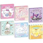 Sanrio Sticker Book Set (Cinnamoroll Kuromi Pom Pom Purin Hello Kitty Pochaco My Melody), 1 set