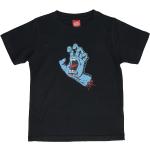 Camisetas negras de algodón de algodón infantiles con logo Santa Cruz para niño 