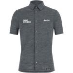 Camisetas deportivas grises de poliester rebajadas manga corta Santini talla L de materiales sostenibles para hombre 