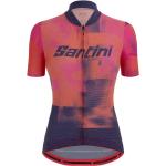 Camisetas deportivas lila de poliester rebajadas manga corta Santini talla L para mujer 
