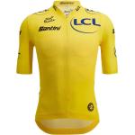 Camisetas deportivas amarillas de jersey rebajadas de verano tallas grandes Santini talla 4XL de materiales sostenibles para hombre 