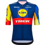 Maillots multicolor de jersey rebajados Trek Segafredo transpirables Santini para hombre 