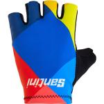 Santini Trek Segafredo Tour De France 2023 Short Gloves Azul L Hombre