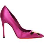 Santoni, Elegantes Zapatos de Tacón de Satén Purple, Mujer, Talla: 39 EU