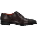 Zapatos marrones de cuero con puntera redonda formales SANTONI talla 39 para hombre 