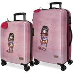 Set de maletas moradas de goma rebajadas con aislante térmico Gorjuss infantiles 