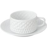 Tazas blancas de porcelana de desayuno  contemporáneo 