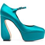 Zapatos azules de goma con plataforma rebajados talla 39 para mujer 