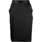 Faldas tubo negras de seda por la rodilla Saint Laurent Paris talla XS para mujer 