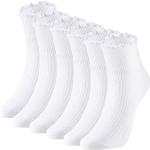 Calcetines tobilleros blancos de encaje rebajados de encaje con volantes talla XS para mujer 