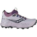 Zapatillas lila de running rebajadas Saucony Peregrine talla 38,5 de materiales sostenibles para mujer 