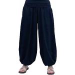 Pantalones bombachos azul marino de goma de otoño tallas grandes talla XXL para mujer 