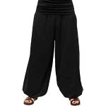 Pantalones bombachos negros de goma de verano talla M para mujer 