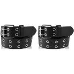 Cinturones negros de cuero de cuero  góticos con tachuelas talla L para mujer 