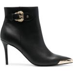Botines negros de goma de tacón con cremallera con tacón más de 9cm con logo VERSACE Jeans Couture talla 39 para mujer 