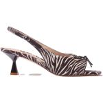 Zuecos marrones de goma con tacón rebajados con tacón de 5 a 7cm zebra talla 35 para mujer 
