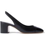 Zapatos destalonados negros de cuero talla 35 para mujer 