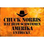 Schatzmix Blechschild Spruch Chuck Norris Amerika