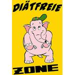 Schatzmix Blechschild Spruch Diätfreie Zone. Elefa