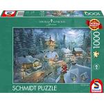 Schmidt Spiele 57529 Thomas Kinkade-Puzzle (1000 Piezas), diseño de Blancanieves y los Siete enanitos, Color carbón