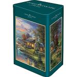 Schmidt Spiele- Thomas Kinkade Nature Paradise - Puzzle (500 Piezas, en Lata nostálgica), Color carbón (59691)