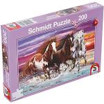 Schmidt Spiele- Horse Rompecabezas Infantil de Caballo de 200 Piezas, Color carbón (56356)