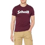 Camisetas burdeos Schott NYC talla S para hombre 