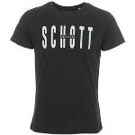 Camisetas negras rebajadas Schott NYC para hombre 