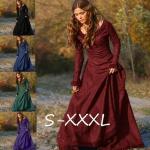 Disfraces lila de terciopelo medievales tallas grandes maxi talla 3XL para mujer 