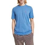 Camisetas azules de manga corta manga corta con cuello redondo con logo Scotch & Soda talla S para hombre 