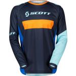 Scott 350 Race Evo 2023 Camiseta de Motocross para niños, azul-naranja, tamaño 2XS