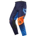 Scott 350 Track Niños Motocross pantalones 2017, azul-naranja, tamaño 24